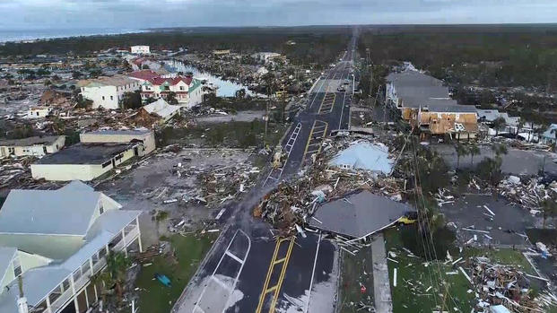 [TLMD - LV] Desde el aire: las zonas devastadas por la tormenta Michael