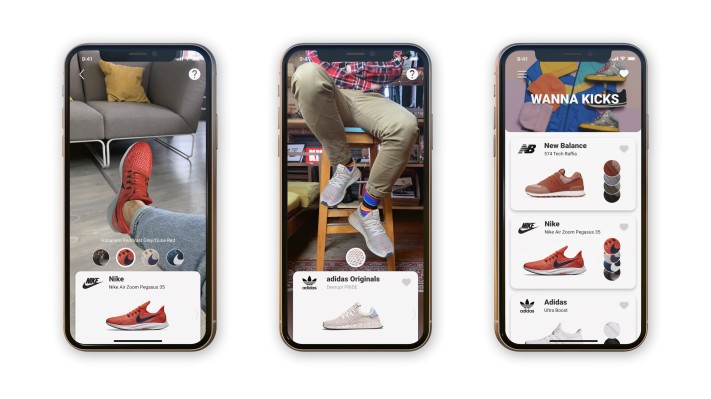 Wanna Kicks, una nueva aplicación AR de Wannaby, le permite virtualmente "probar" su próximo par de patadas