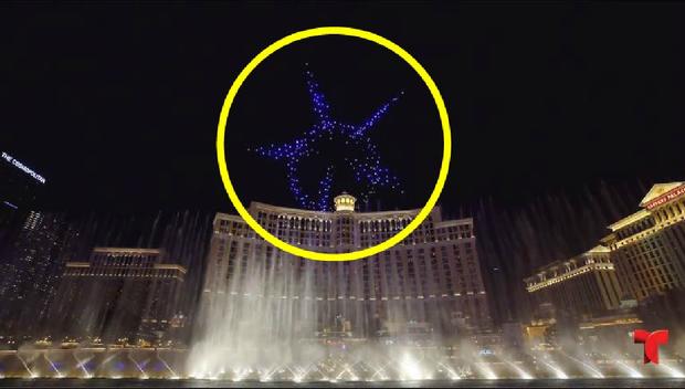 [TLMD - LV] Cientos de drones invaden el cielo sobre el Bellagio en Las Vegas