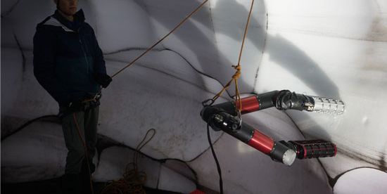 El gusano robótico de la NASA podría algún día escalar picos de hielo alienígenas
