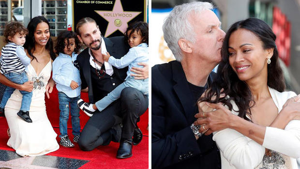 Zoe Saldaña recibe emocionada su estrella en el Paseo de la Fama de Hollywood