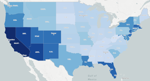 mapa solar de stanford estados unidos