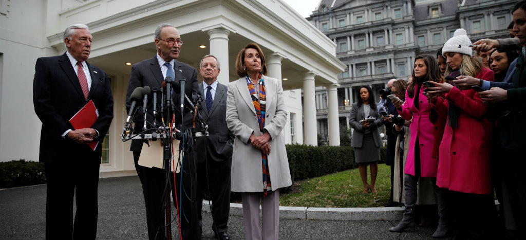Sin acuerdo sobre muro, Trump y líderes del Congreso