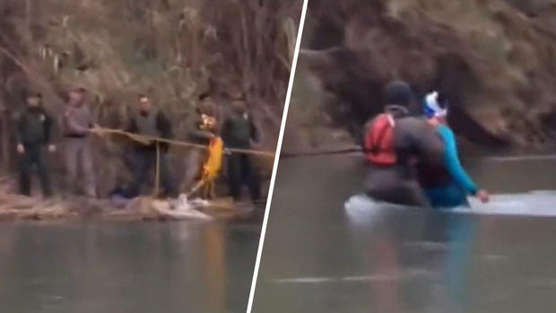 [TLMD - LV] Rescatan a familia de migrantes tras quedar atrapada en islote en medio del Río Grande