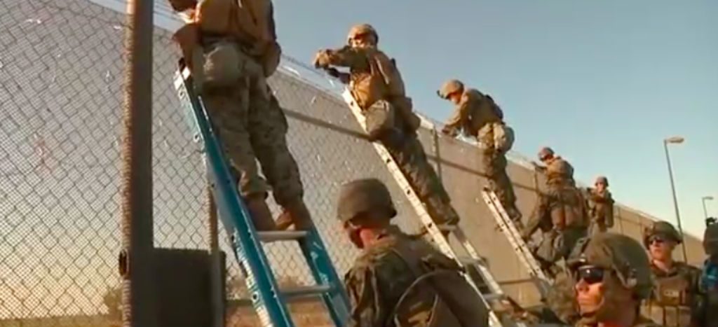 EU envía tres mil 750 soldados a frontera para colocar alambre de púas