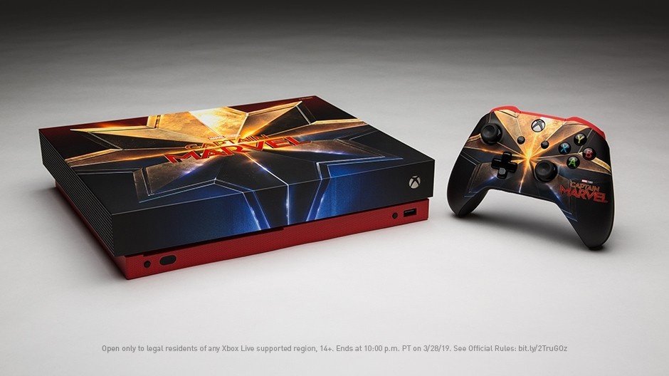 Capitán-Marvel-Xbox-One-X-Custom