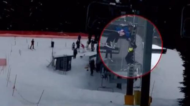 Rescatan a niño que quedó colgando de teleférico