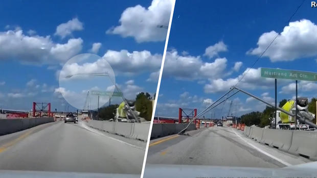 Se salva de milagro: un poste de luz cae en plena carretera I-4