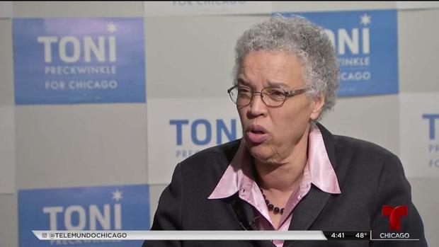 Cara a cara con Toni Preckwinkle previo a la segunda vuelta