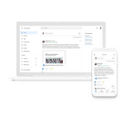 Con el consumidor G + muerto, Currents espera hacer olas en la empresa