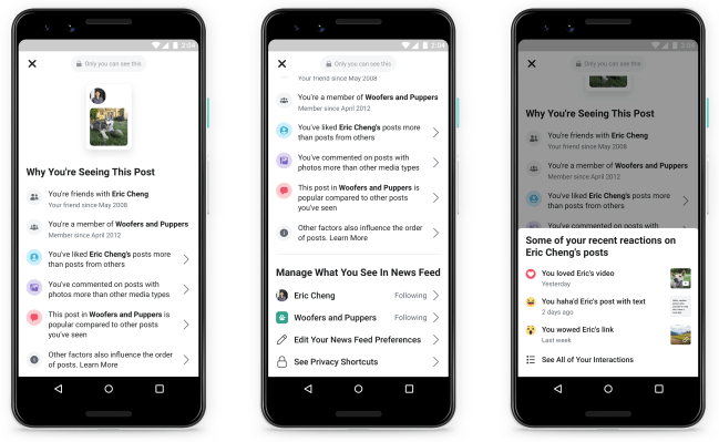La nueva herramienta de Facebook responde a la pregunta "¿Por qué veo esta publicación?"