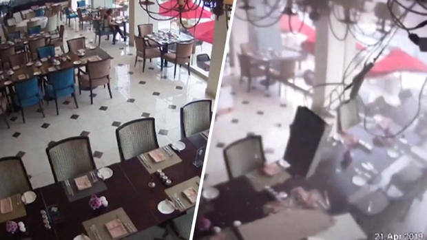 Inédito: cámara registra letal explosión en Sri Lanka