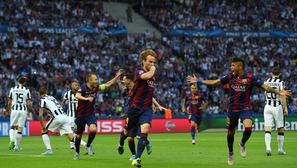 (Morata / Rakitic, Luis Suárez y Neymar) (Morata / Rakitic, Luis Suárez y Neymar)