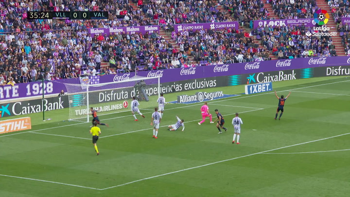 LaLiga: Real Valladolid - Valencia. Gol de Carlos Soler en el minuto 36 (0-1)