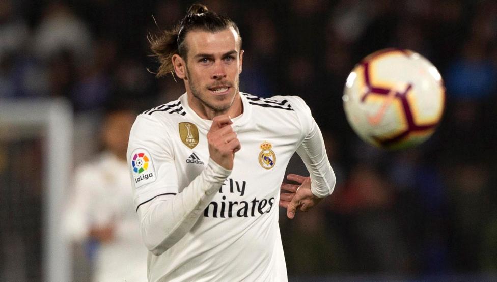 GRAF7576. GETAFE (MADRID), 25/04/2019.- El delantero galés del Real Madrid Gareth Bale durante el partido de la jornada 34ª de Liga en Primera División que Getafe CF y Real Madrid juegan esta noche en el Coliseum Alfonso Pérez, en Getafe. EFE/Rodrigo Jiménez