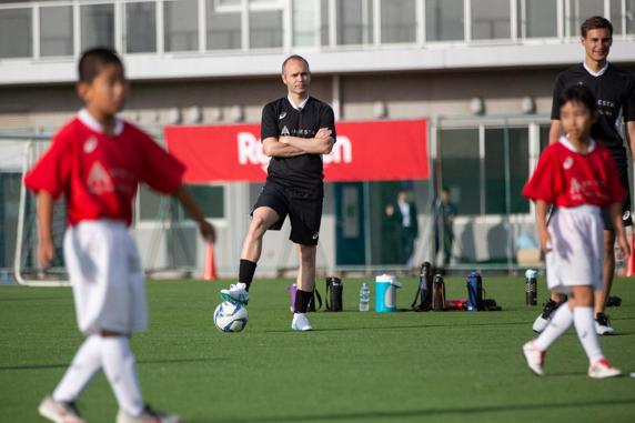 Andrés Iniesta, en la inauguración de la escuela Iniesta Methodology