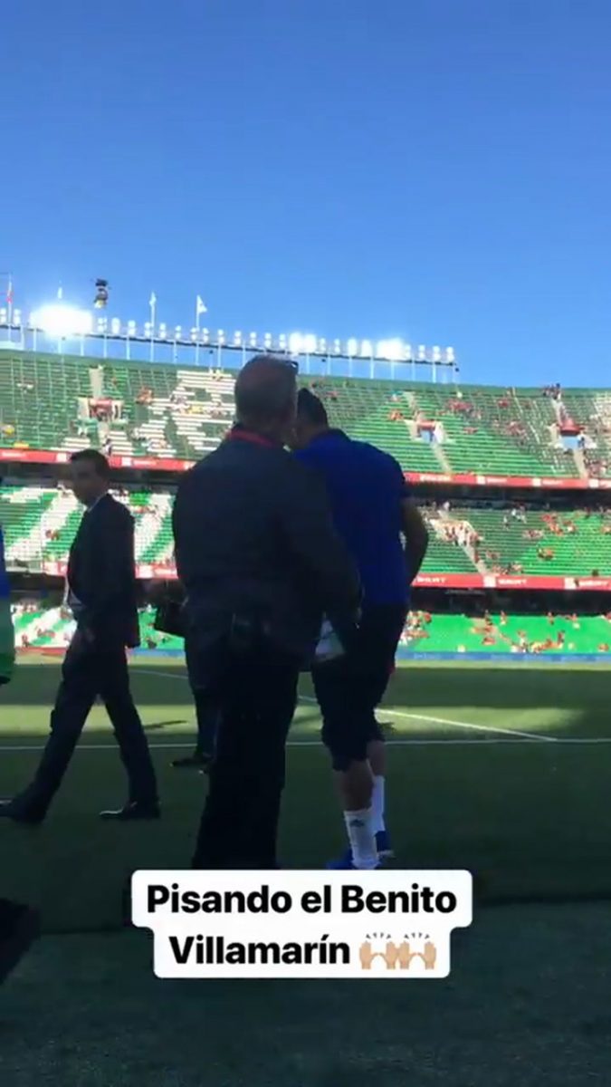 Dani Parejo en la previa de la final de Copa