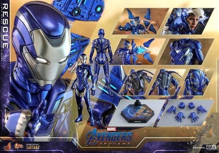 Tacho-Iron Man Mark LXXXV /& Rescue Marvel Los Vengadores Hot Toys Cosbaby
