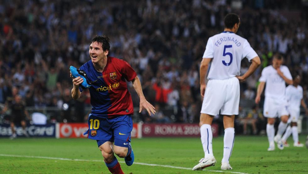 (Eto’o y Messi)