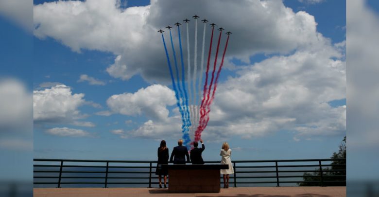 Macron y Trump rinden homenaje al valor de los veteranos de Normandía