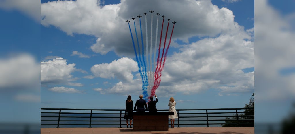 Macron y Trump rinden homenaje al valor de los veteranos de Normandía