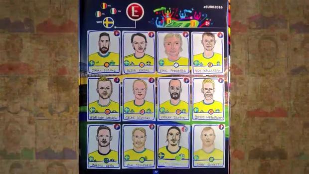 Una pareja dibujó a todos los futbolistas del Panini