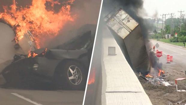 Impactantes imágenes de choque mortal en una interestatal de EEUU