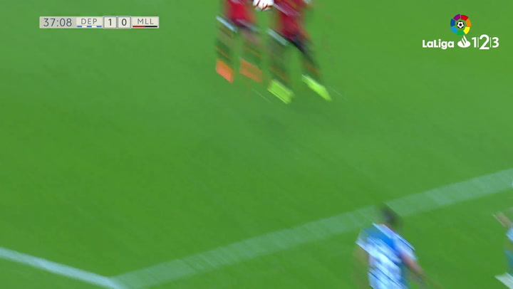 LaLiga 1|2|3: Deportivo-Mallorca. Gol de Cartabia (1-0)