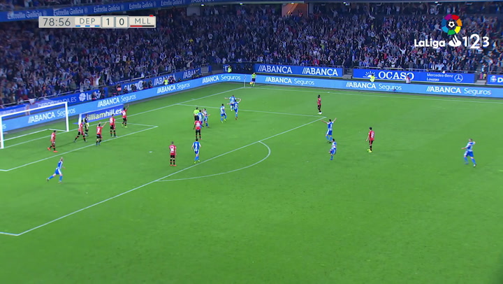 LaLiga 1|2|3: Deportivo-Mallorca. Gol de Quique (2-0)