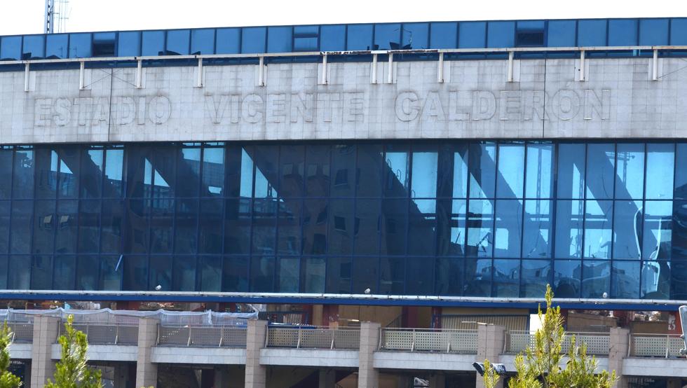 Trabajos de derribo del estadio Vicente Calderón.