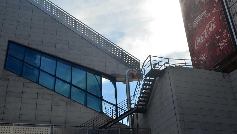 Trabajos de derribo del estadio Vicente Calderón.