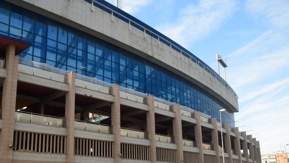 Trabajos de derribo del estadio Vicente Calderón.
