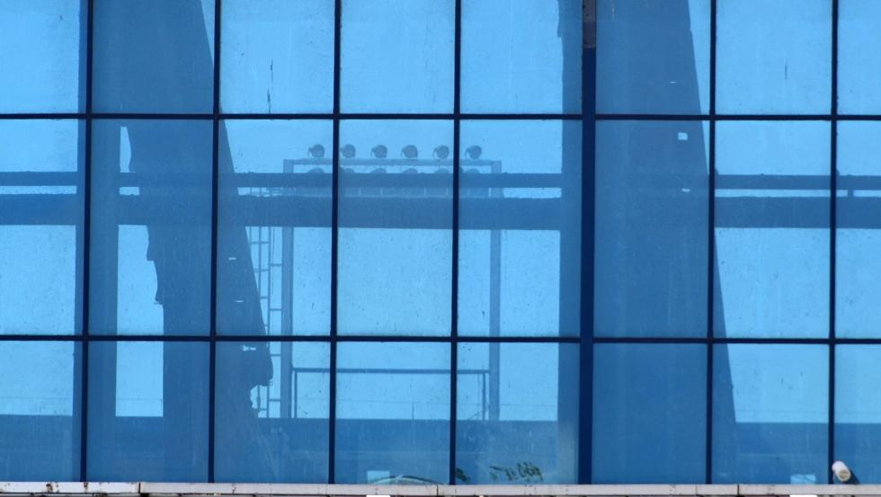 Trabajos de derribo del estadio Vicente Calderón.