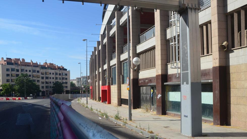 Trabajos de derribo del estadio Vicente Calderón.