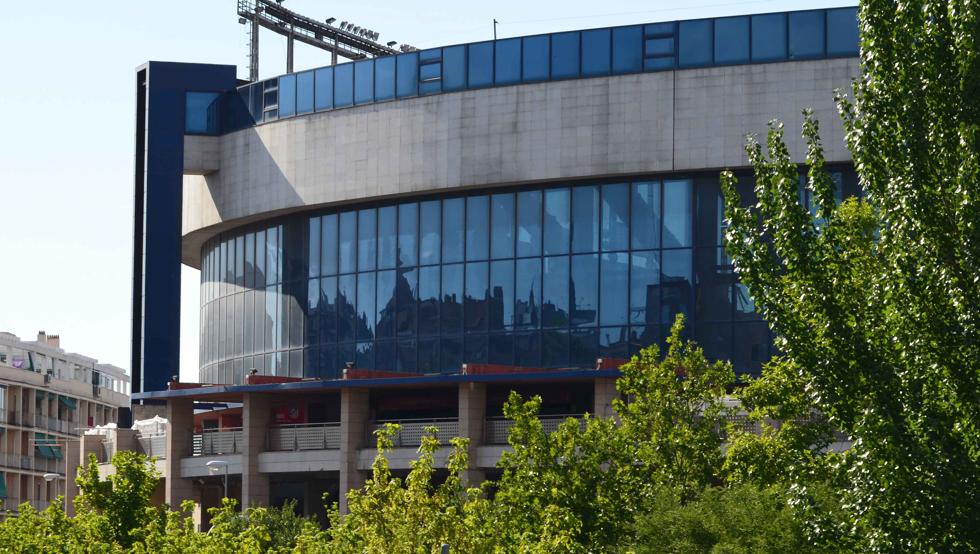 Trabajos de derribo del estadio Vicente Calderón.
