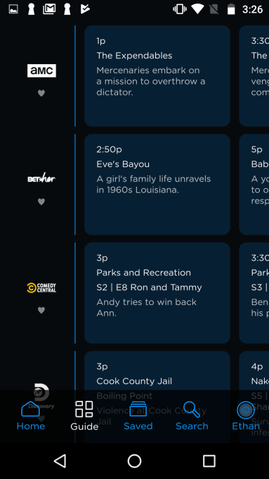 Captura de pantalla del programa