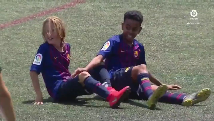 Así celebró el Barça la victoria ante el Real Madrid en la final de LaLiga Promises Nueva Jersey