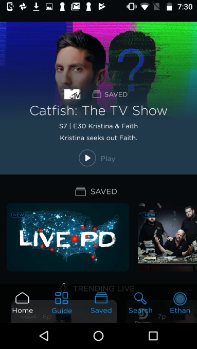Página de inicio de Android