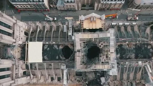 Desde el aire: así quedó la catedral Notre Dame