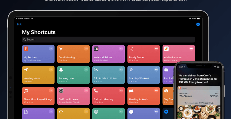 Siri Shortcuts viene incorporado en iOS 13, permite accesos directos más potentes