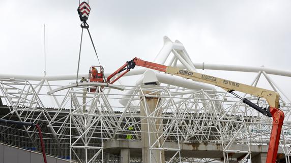 Así está la obra del fondo norte a 2 de julio de 2019