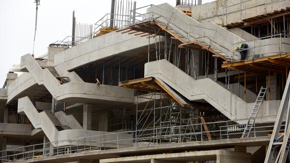 Así está la obra del fondo norte a 2 de julio de 2019