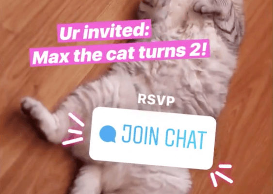 La nueva etiqueta de chat de Instagram permite a los amigos pedir participar en la conversación directamente en Historias