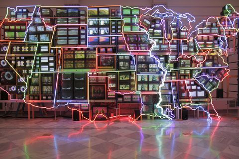 Smithsonian American Art Museum, instalación de video, 'Electronic Superhighway'.