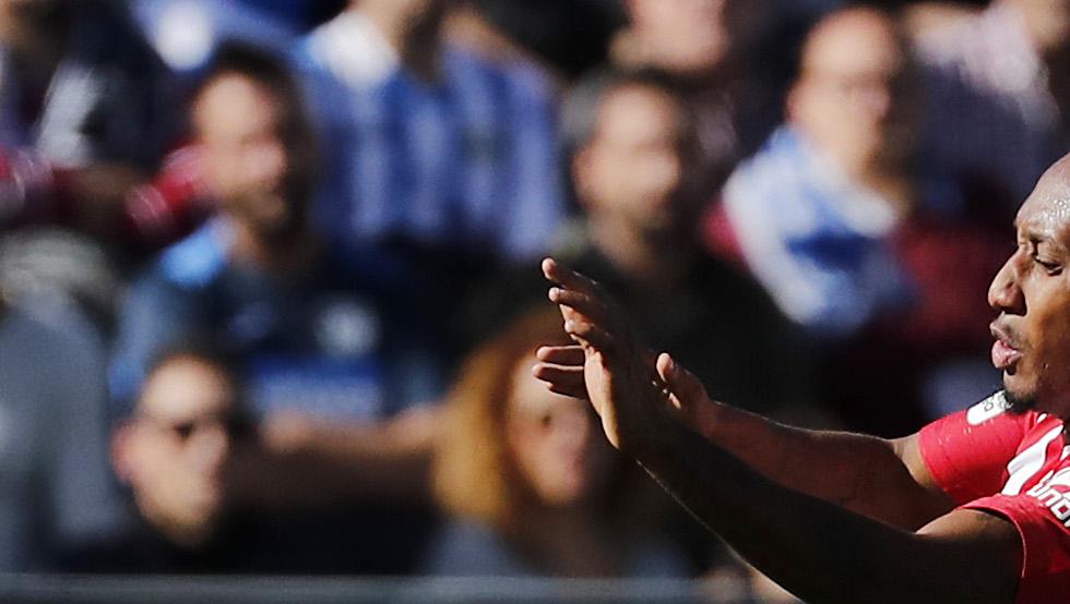 Encuentro de la Liga Santander entre los equipos Leganes - At.Madrid en el estadio municipal de Butarque Gelson