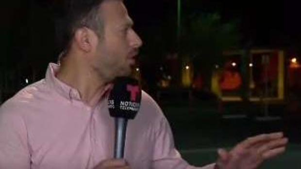 En vivo, réplica sorprende a reportero: “se está moviendo todo”