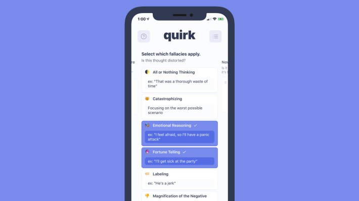 Quirk quiere hacer más accesible la terapia cognitiva conductual
