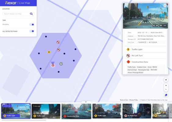 El Live Map de Nexar es como Street View con fotos de hace 5 minutos.