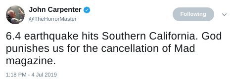 john carpenter terremoto enojado revista john carpenter terremoto enojado revista