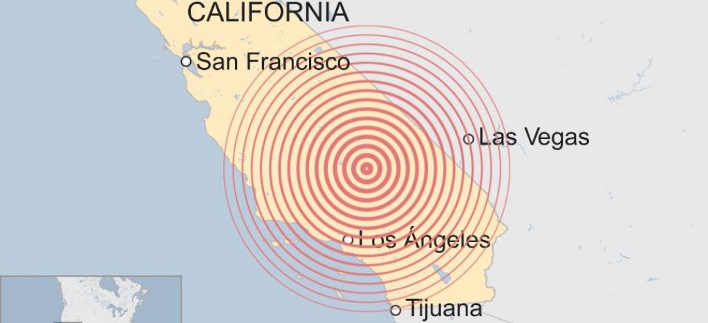 Sismo de 7,1 sacude California; es el temblor más grande en 20 años en la zona